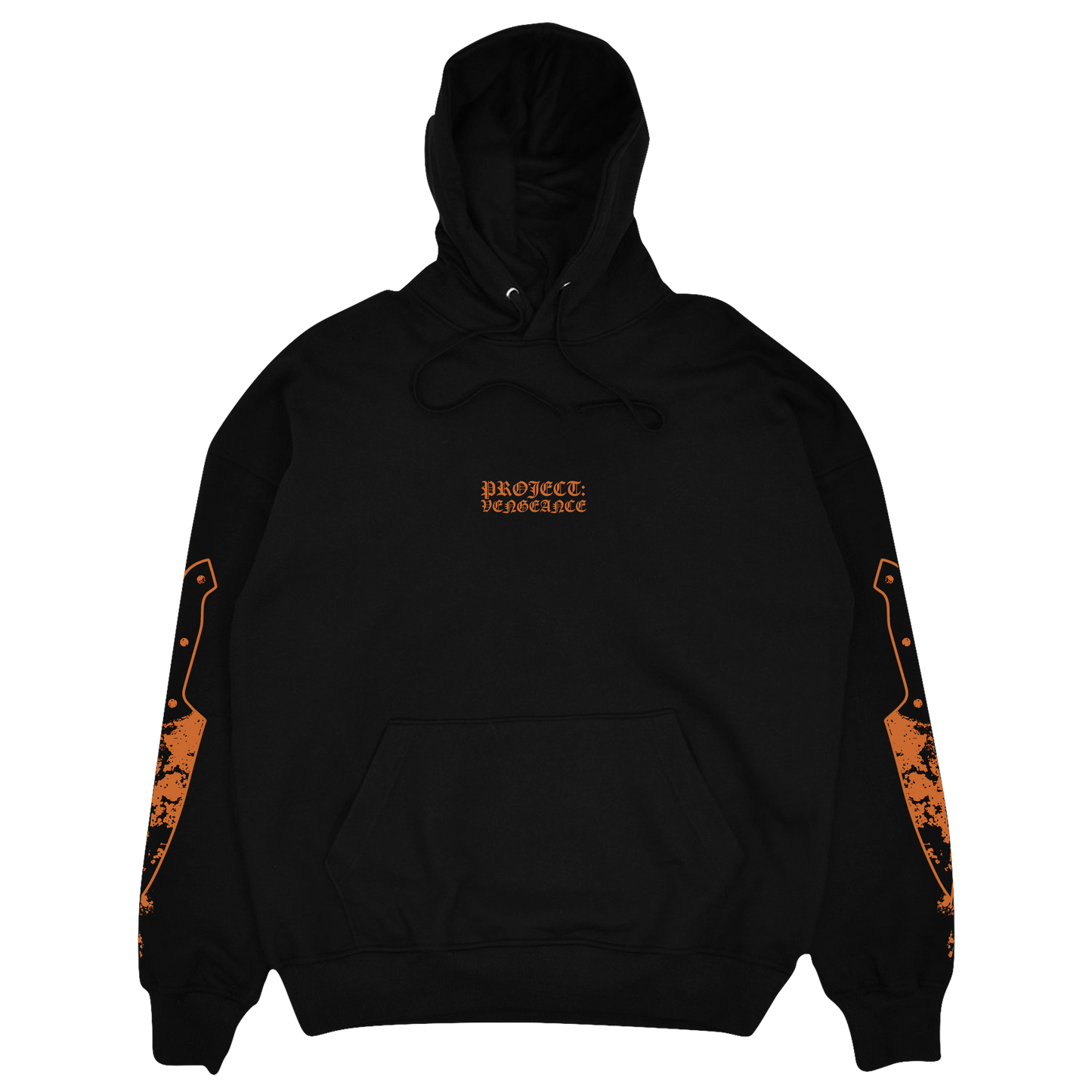 EMBROIDERED VENGEANCE HOODIE (BLACK) *PRE-ORDER*